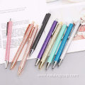 Luxury Metal Glitter Retractable Medium Ballpoint Pen